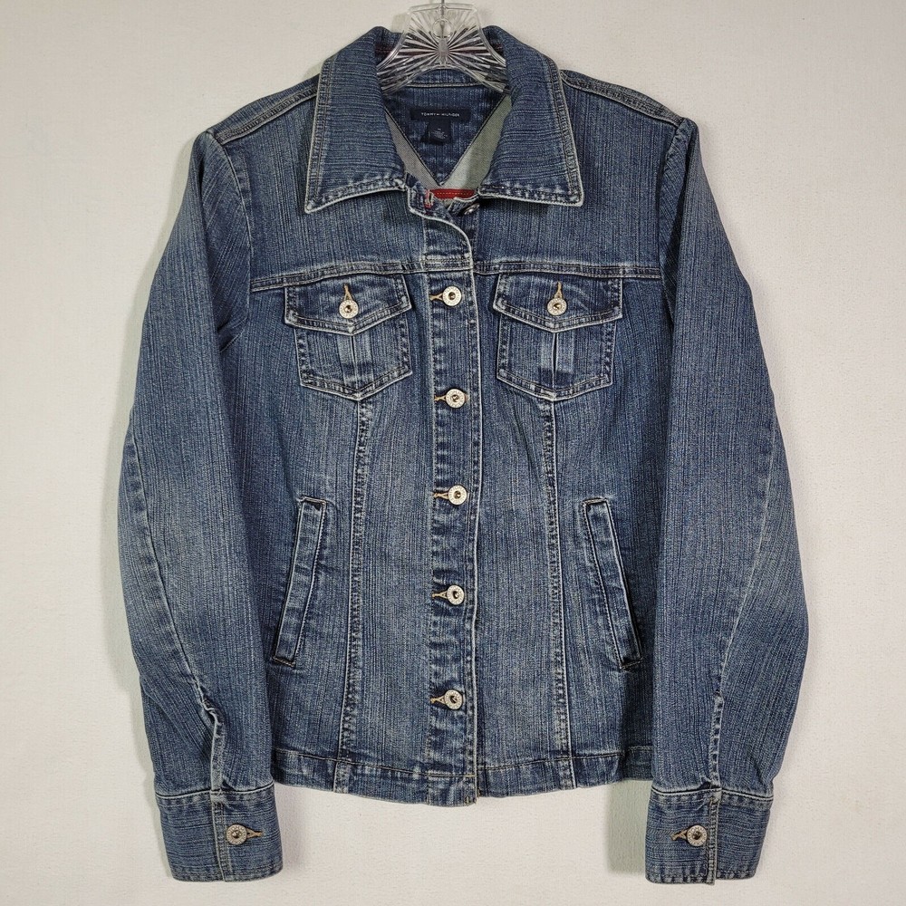 Tommy Hilfiger Denim Jacket Size M Women’s Feminine Cut 2010 Style 496546